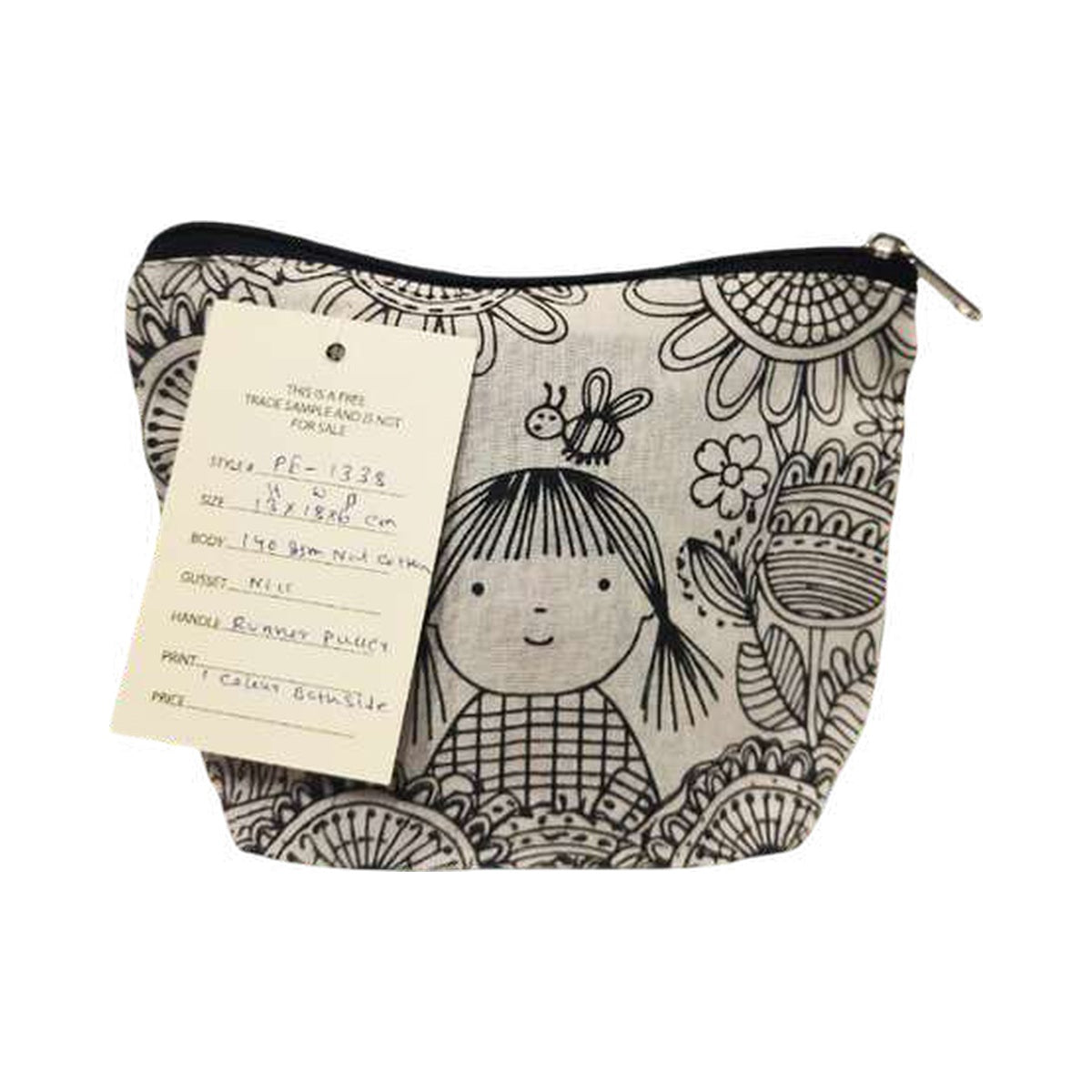 Printed Cotton Travel Pouch — PE-1338