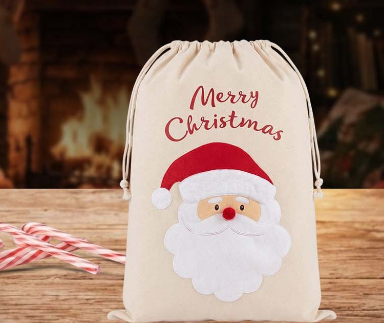 Santa Keepsake Cotton Gift Sack — Christmas wholesale collection by Jute Pacifica