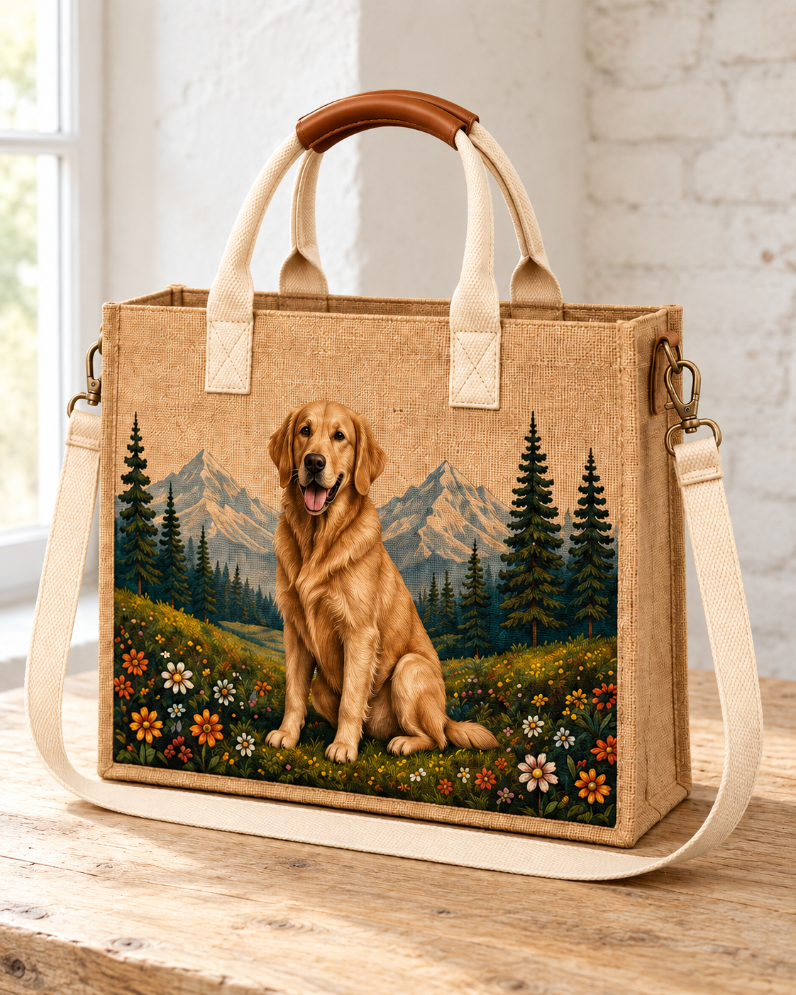 Premium Jute Laptop Tote actual Jute Pacifica product