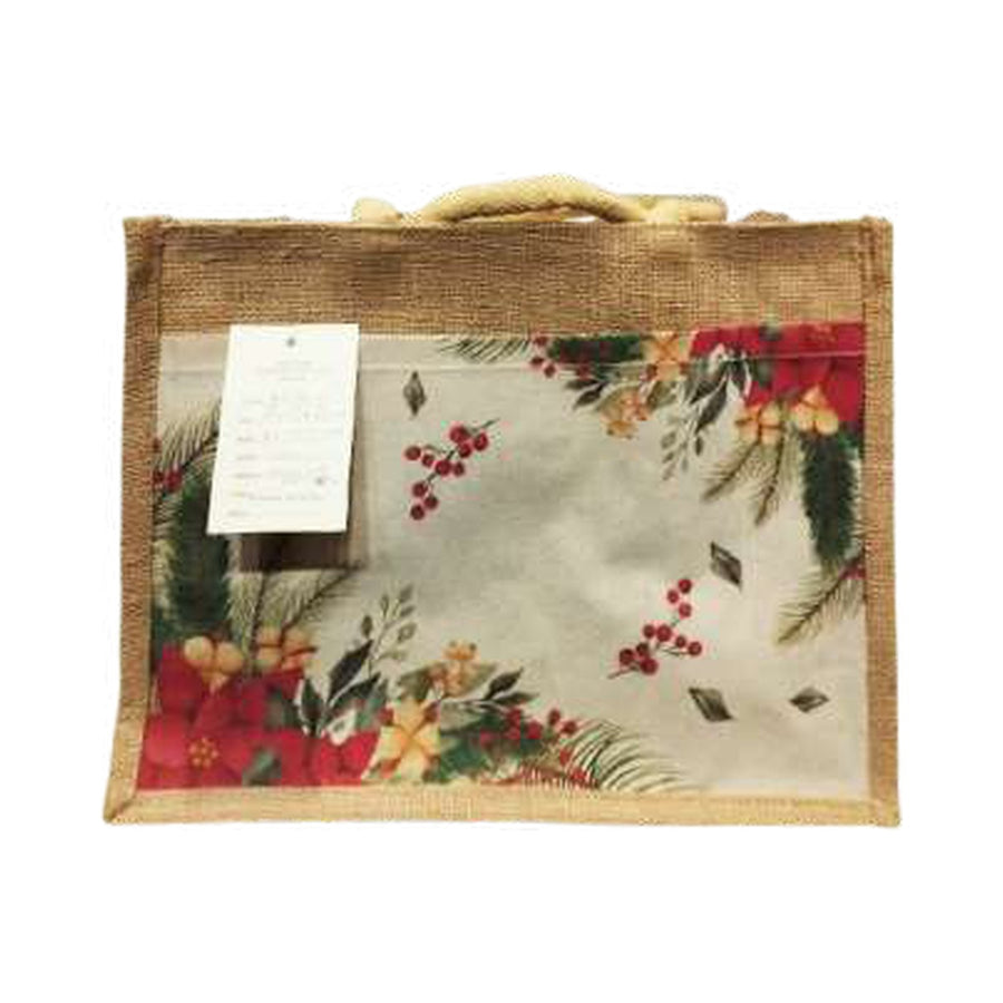 Printed Jute Travel Tote — PE-1442